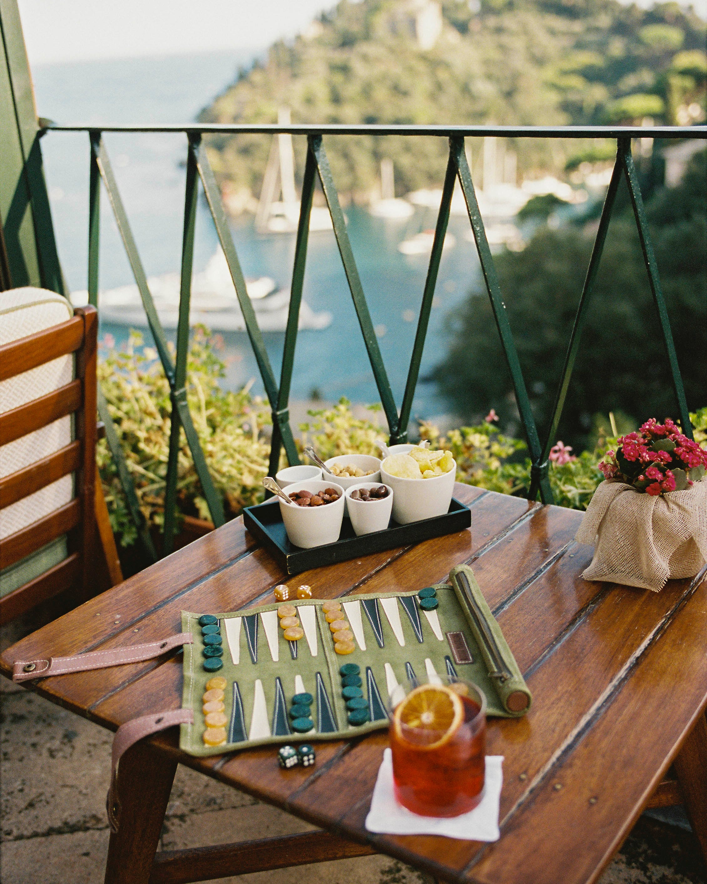 Leather Travel Backgammon Board